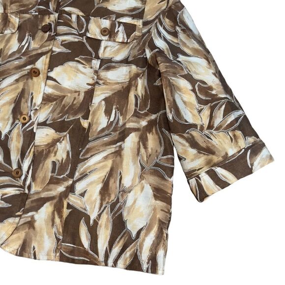 Alfred Dunner Button Down 3/4 Sleeve Blouse Size 16 - Picture 9 of 15